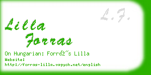 lilla forras business card